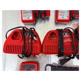 Massive Milwaukee M12 M18 Lot: Multi-Voltage Chargers, M18 TOP-OFF 175W Power Supply & Tool Organizers