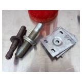 20-ton capacity mechanical screw jack. Two Torin Big Red 3 Ton Steel Jack Stands. And accessories and tool bank