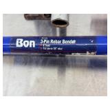 Bon 3-Pin Rebar Bender                   Vintage Bench Vise:                           Hydraulic Bottle Jack   Demolition Bars/Bits: