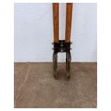 Lot of 6 Heavy-Duty Landscaping & Construction Hand Tools: Post Hole Digger, Tamper, Shovel, Pick Mattock & Broom