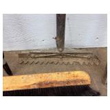 Contractor Tool Lot: 8-Piece Assortment of Shovels, Levels, Rakes, Brooms, and Scrapers