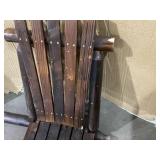 Outsunny Wooden Adirondack Chairs, Outdoor Double Seat Bench with Center Table for Patio, Backyard, Deck, Fire Pit (Missing Parts, Maybe Missing Some Hardware, Minor Transit Damage, See Photo)