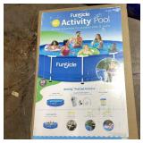 Funsicle 14ft Wide 33" Tall Activity Above Ground Metal Frame Swimming Pool, Includes SkimmerPlus Pump, Round, Age 6 & up