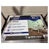 Cosco 2 Step All Aluminum Step Stool: Silver, 225 lb Capacity, No Assembly, Lightweight Stepping Stool for Adults