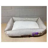 Boots & Barkley Neutral 4-Sided Bolster Dog Bed - Cream - L 36 Inches (L), 8 Inches (H) x 24 Inches (W) (Slightly Dusty)