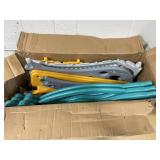 Qaba 4 in 1 Toddler Swing and Slide Set, Kids Slide for Aged 1.5-3 with Climber, Ultra-Safety, Basketball Hoop, Baby Playground Set, Fun Indoor/Outdoor Playset Exercise Toy (Missing Hardware)