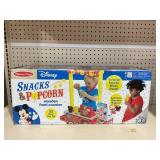 Melissa & Doug Disney Snacks & Popcorn Wooden Pretend Play Food Counter  33pc: Mickey Mouse Kitchen Accessories