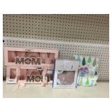 LOT OF Mom Gift Boxes, Baby Blanket, & BabyBorn Fabric Seat Cover
