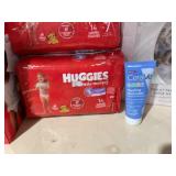 LOT OF Toddler Huggies Diapers Size 7, Healing Ointment (Open), BabyBjörn Potty Training Seat, Toddler Sippy Cups & Lunch Box
