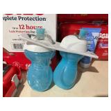 LOT OF Toddler Huggies Diapers Size 7, Healing Ointment (Open), BabyBjörn Potty Training Seat, Toddler Sippy Cups & Lunch Box