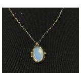 Guess Gold-Tone Removable Stone Oval Locket Pendant Necklace, 18" + 3" extender