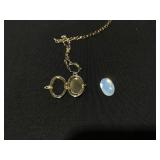 Guess Gold-Tone Removable Stone Oval Locket Pendant Necklace, 18" + 3" extender