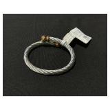 CHARRIOL Unisex Celtic Two-Tone Cable Bangle Bracelet M: 6 2/5 inches