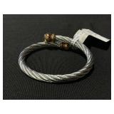 CHARRIOL Unisex Celtic Two-Tone Cable Bangle Bracelet M: 6 2/5 inches