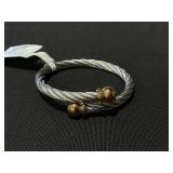 CHARRIOL Unisex Celtic Two-Tone Cable Bangle Bracelet M: 6 2/5 inches