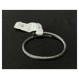 CHARRIOL Unisex Cable Bypass Bangle Bracelet in Stainless Steel 6-1/2 (medium)