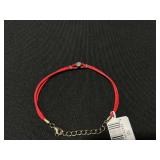 MCYS Red Cord Bracelet with Diamond .16 CTTW DIA and Gold Accents Adjustable Bracelet