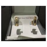 MCYS 18K Gold Over Brass Hoop Earrings