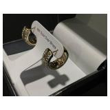 MCYS 18K Gold Over Brass Hoop Earrings