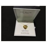 MCYS 18k Gold Over Sterling Silver Lab Created White Sapphire Stone Of Clarity Mom Necklace