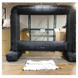 VIVOHOME Indoor and Outdoor Inflatable Blow up Mega Movie Projector Screen with Carry Bag for Front and Rear Projection Approximately 12ft W x 11ft H x 14ft Screen (Used)