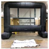 VIVOHOME Indoor and Outdoor Inflatable Blow up Mega Movie Projector Screen with Carry Bag for Front and Rear Projection Approximately 12ft W x 11ft H x 14ft Screen (Used)