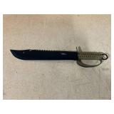 19.5" Full Tang Machete Sawtooth Blade with Sheath