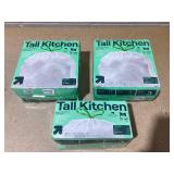 LOT OF 3 up&up UltraStretch Rodent Repellent Tall Kitchen Drawstring Trash Bags - Mint Scent - 13gal (2 Packs Of 100 Count, 1 Pack Of 50 Count)