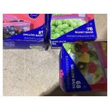 LOT OF 3 Ziploc Storage Bags (2 Sliders: Gallon 68 Count & Quart 76 Count, Stay Open Design: Gallon 81 Count)