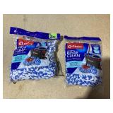 LOT OF 4 O-Cedar RinseClean Spin Mop Microfiber Refills (1) Double Pack (3) Single Packs