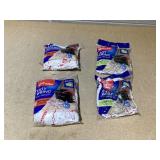 LOT OF 4 O-Cedar EasyWring Deep Clean Mop Head Replacements (Single Packs)
