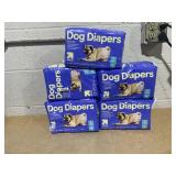 LOT OF 5 up&up Dog Diapers - 18ct Per Pack - Small 12"-19" Waist, 10-35 Lb.