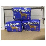 LOT OF 3 up&up Dog Diapers - 18ct Per Pack - L/XL 22"-37" Waist, Over 70 Lb.