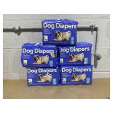 LOT OF 5 up&up Dog Diapers - 18ct Per Pack - Small 12"-19", Waist 10-35 Lb.