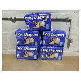 LOT OF 5 up&up Dog Diapers - 18ct Per Pack - Small 12"-19", Waist 10-35 Lb.