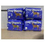 LOT OF 4 up&up Dog Diapers - 18ct Per Pack - L/XL 22"-37" Waist, Over 70 Lb.