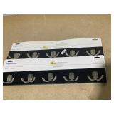 LOT OF 2 Brightroom Modern Octopus 5 Hooks Rail Nickel/Black - Wall Mounted Decorative Hook Racks