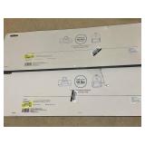 LOT OF 2 Brightroom Modern Octopus 5 Hooks Rail Nickel/Black - Wall Mounted Decorative Hook Racks