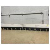 LOT OF 2 Brightroom Modern Octopus 5 Hooks Rail Nickel/Black - Wall Mounted Decorative Hook Racks