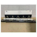 LOT OF 2 Brightroom Modern Octopus 5 Hooks Rail Nickel/Black - Wall Mounted Decorative Hook Racks