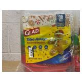 LOT OF 2 Glad Take-Aways Food Storage Containers