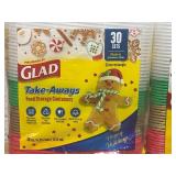 LOT OF 2 Glad Take-Aways Food Storage Containers