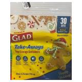 LOT OF 2 Glad Take-Aways Food Storage Containers