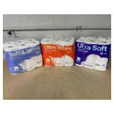 LOT OF 3 up&up Soft & Strong, Ultra Strong, Ultra Soft Toilet Paper (18 Per Pack)