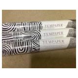 LOT OF 3 Tempaper Black Pearl Swell Removable Peel & Stick Wallpaper