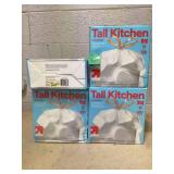 LOT OF 4 up&up Tall Kitchen Trash Bags (13 Gal, 100 Bags Per Pack)