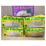 LOT OF 5 up&up Tall Kitchen Trash Bags