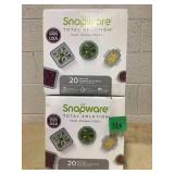LOT OF 2 Snapware Total Solutions Plastic Food Storage Container Set - 20pc