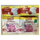 LOT OF 4 Glad Tall Kitchen Trash Bags (13 Gal, (2) 50 Count (2) 90 Count)