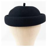 Junior Seasons New York Wool Doeskin Felt Hat - Black - Made in USA